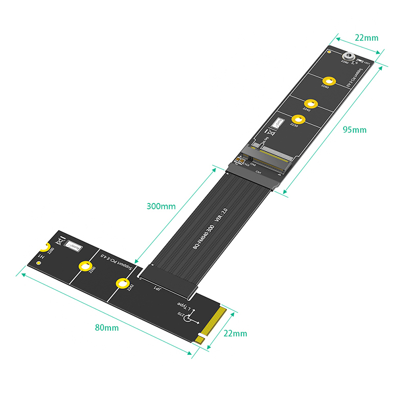 30CM M.2 NVME 4.0 Cavo di prol - Pcie Extension Cable recensione e prezzo