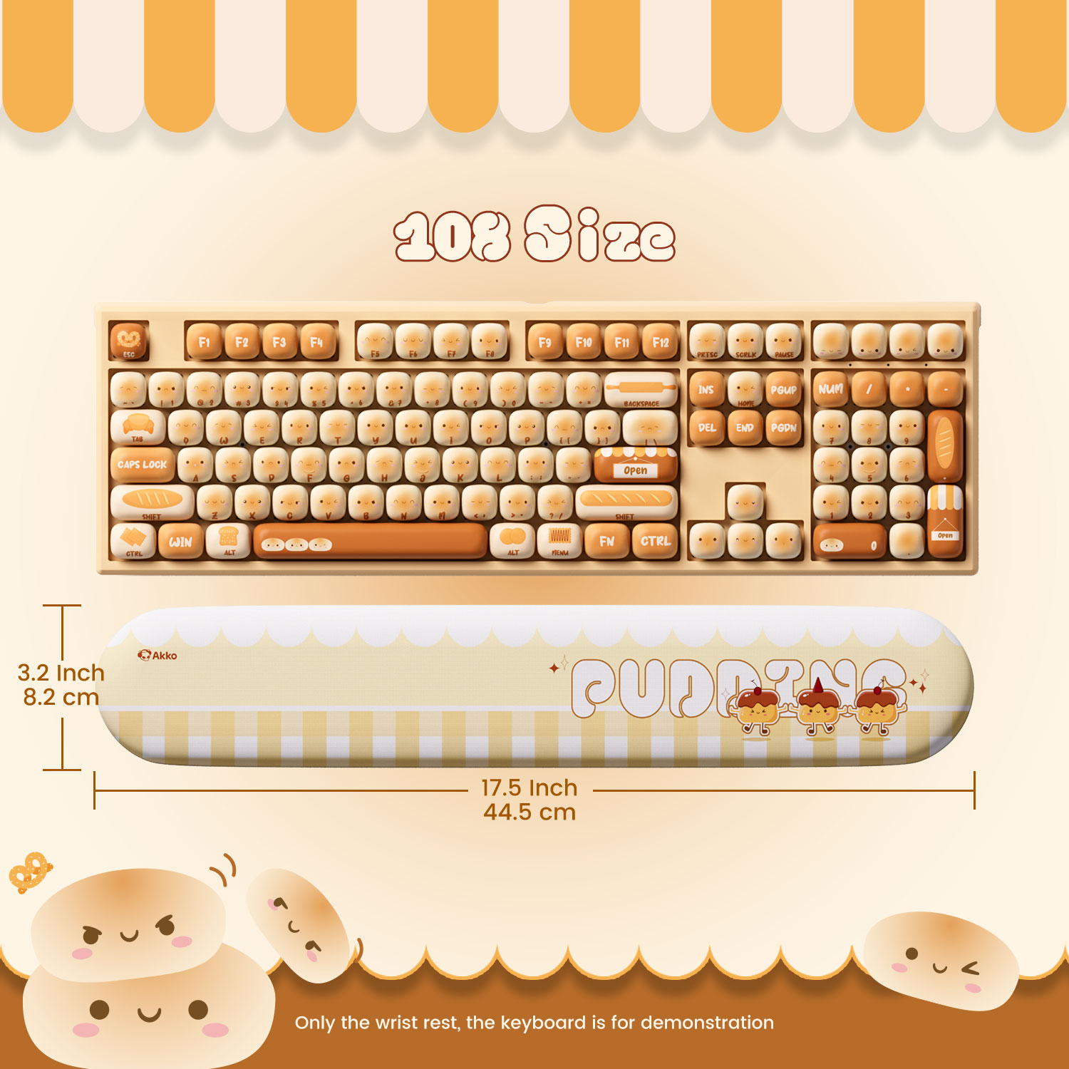 Akko Pudding Buns Tastiera pog - Wrist Rest Ergonomic recensione e prezzo