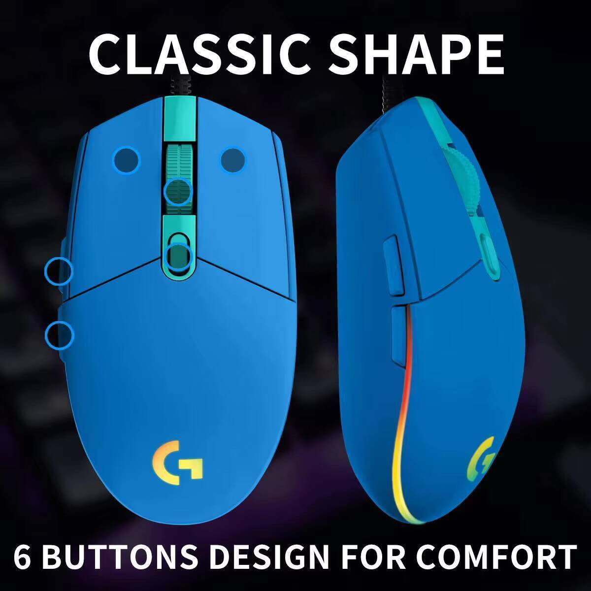 Mouse Cablato Logitech G203 LI - Logitech Mouse G203 recensione e prezzo